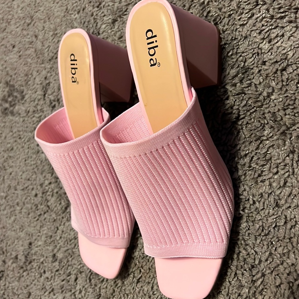 Chunky pastel pink Diba heels